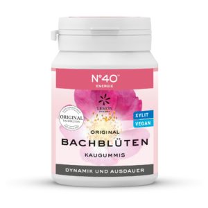 Kaugummi 40 Energie Lemon Pharma Original Bachblüte Bach flowers Dynamik und Ausdauer xylit vegan chewing gum